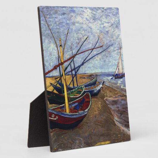 Fischerboote am Strand Fotoplatte (Seite)