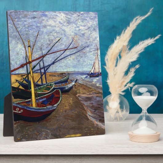 Fischerboote am Strand Fotoplatte (Seite)