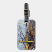 Fischerboote am Strand Gepäckanhänger (Vorderseite vertikal)