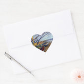 Fischerboote am Strand Herz-Aufkleber (Umschlag)