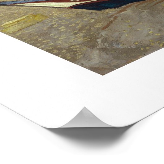 Fischerboote am Strand in Saintes-Maries -1888 Poster (Ecke)