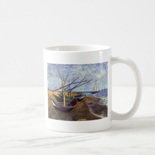 Fischerboote am Strand Kaffeetasse (Rechts)