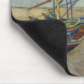 Fischerboote am Strand Mousepad (Ecke)