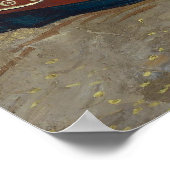 Fischerboote am Strand Poster (Ecke)