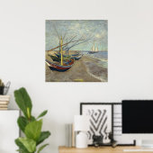 Fischerboote am Strand Poster (Heimbüro)