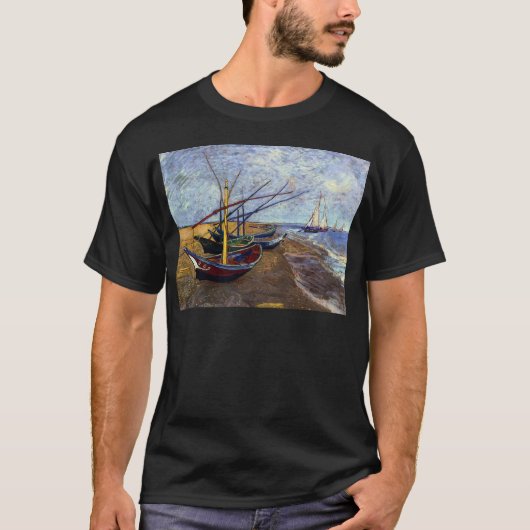 Fischerboote am Strand T-Shirt (Vorderseite)