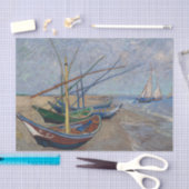 Fischerboote am Strand Van Gogh Decoupage Seidenpapier (Handwerk)