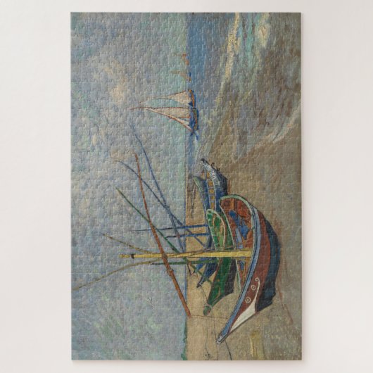 Fischerboote am Strand von Les Saintes-Maries Puzzle (Vertikal)