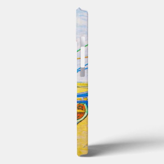 Fischerboote am Strand von Saintes-Maries Case-Mate iPhone Hülle (Rückseite / Links)