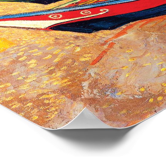 Fischerboote am Strand von Saintes-Maries Poster (Ecke)