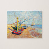 Fischerboote am Strand von Saintes-Maries Puzzle (Horizontal)