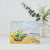 Fischerboote am Strand von Saintes-Mariesf Postkarte (Stehend Vorderseite)