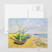 Fischerboote am Strand von Saintes-Mariesf Postkarte (Vorne/Hinten)