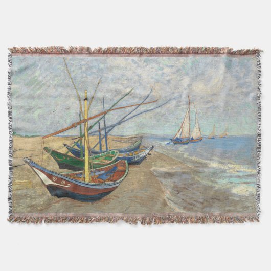 Fischerboote am Strand von Vincent Van Gogh Decke (Vorderseite)