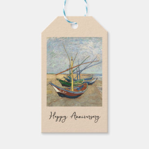 Fischerboote am Strand von Vincent Van Gogh Geschenkanhänger