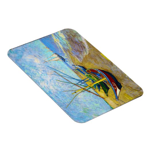 Fischerboote am Strand von Vincent Van Gogh Magnet (Rechte Seite)