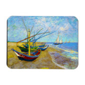 Fischerboote am Strand von Vincent Van Gogh Magnet (Horizontal)