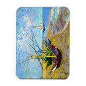 Fischerboote am Strand von Vincent Van Gogh Magnet (Vertikal)