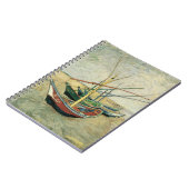 Fischerboote am Strand von Vincent van Gogh Notizblock (Linke Seite)