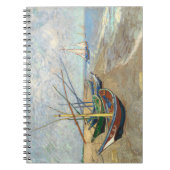 Fischerboote am Strand von Vincent Van Gogh, Notizblock (Vorderseite)