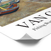 Fischerboote am Strand von Vincent van Gogh Poster (Ecke)