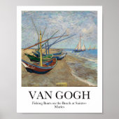Fischerboote am Strand von Vincent van Gogh Poster (Vorne)