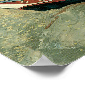 Fischerboote am Strand von Vincent van Gogh Poster (Ecke)