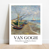 Fischerboote am Strand von Vincent van Gogh Poster