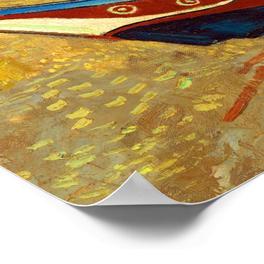 Fischerboote am Strand von Vincent van Gogh Poster (Ecke)