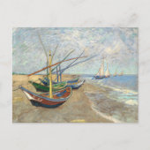 Fischerboote am Strand von Vincent Van Gogh Postkarte (Vorderseite)