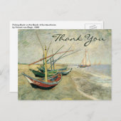 Fischerboote am Strand von Vincent van Gogh Postkarte (Vorne/Hinten)