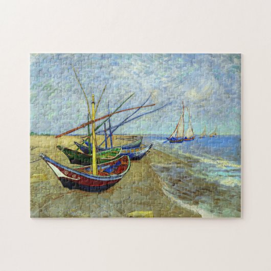 Fischerboote am Strand von Vincent Van Gogh Puzzle (Horizontal)