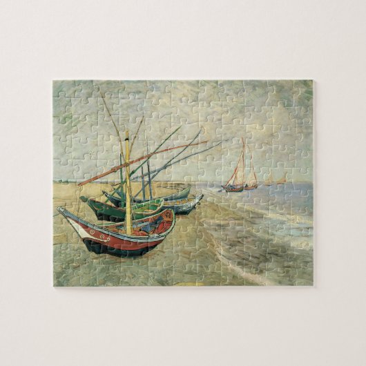 Fischerboote am Strand von Vincent van Gogh Puzzle (Horizontal)