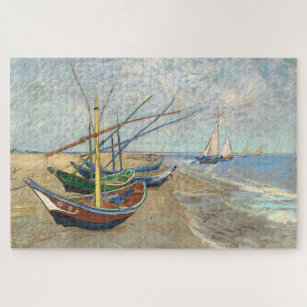 Fischerboote am Strand von Vincent Van Gogh Puzzle