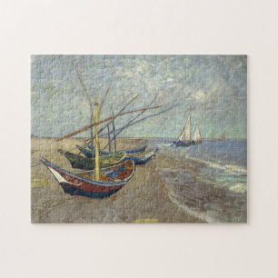 Fischerboote am Strand von Vincent Van Gogh Puzzle