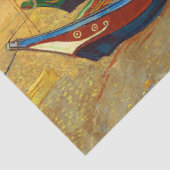 Fischerboote am Strand von Vincent van Gogh Seidenpapier (Detail)