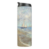 Fischerboote am Strand von Vincent Van Gogh Thermosbecher (Nach rechts gedreht)