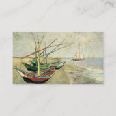 Fischerboote am Strand von Vincent van Gogh Visitenkarte (Rückseite)