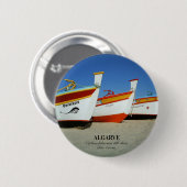 Fischerboote auf dem Foto der Algarve Button (Vorne & Hinten)
