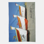 Fischerboote auf dem Foto der Algarve Geschirrtuch (Vertikal)