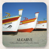Fischerboote auf dem Foto der Algarve Getränkeuntersetzer (Vorderseite)