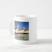 Fischerboote auf dem Foto der Algarve Kaffeetasse (Vorderseite Links)