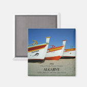 Fischerboote auf dem Foto der Algarve Magnet (Vorderseite/Rückseite)