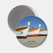 Fischerboote auf dem Foto der Algarve Magnet (Vorderseite/Rückseite)