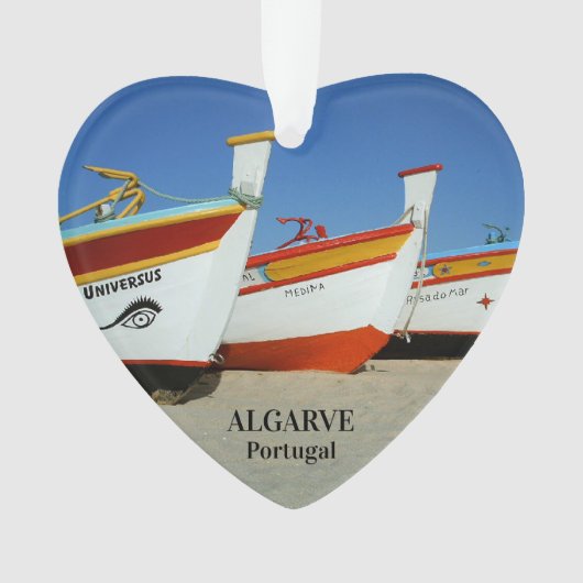 Fischerboote auf dem Foto der Algarve Ornament (Vorderseite)