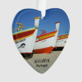 Fischerboote auf dem Foto der Algarve Ornament (Vorderseite)