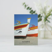 Fischerboote auf dem Foto der Algarve Postkarte (Stehend Vorderseite)