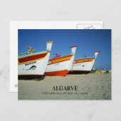 Fischerboote auf dem Foto der Algarve Postkarte (Vorne/Hinten)