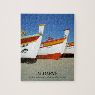 Fischerboote auf dem Foto der Algarve Puzzle