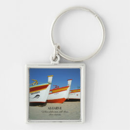 Fischerboote auf dem Foto der Algarve Schlüsselanhänger